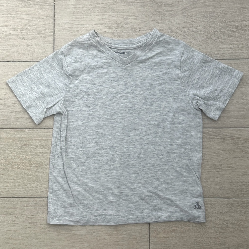 GAP Light Gray Toddler V-Neck Tee